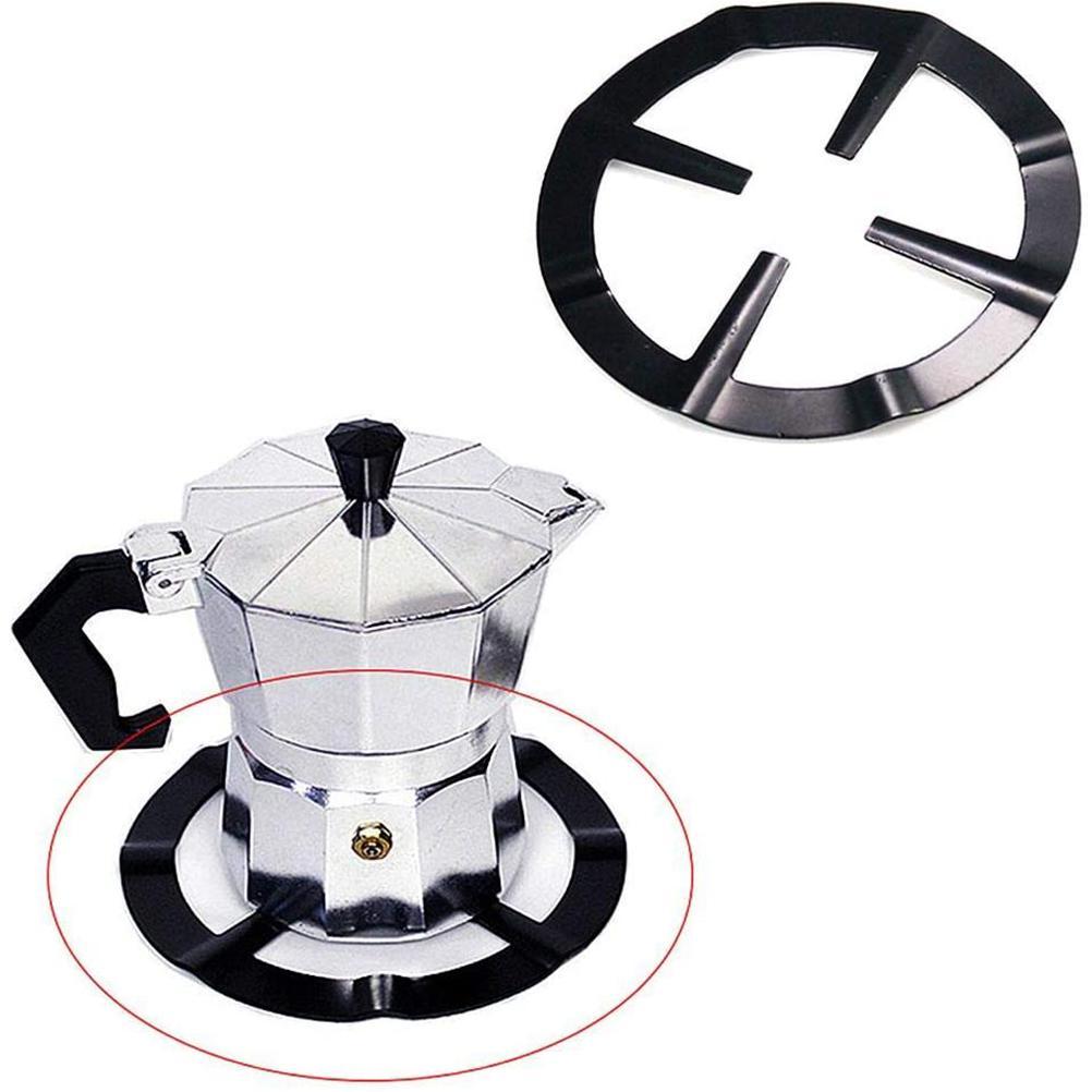 Soporte para estufa Moka, soporte para cafetera de acero, soporte para rango de Gas, quemador de anillo, rejilla, estante para placa de Gas, accesorios de cocina