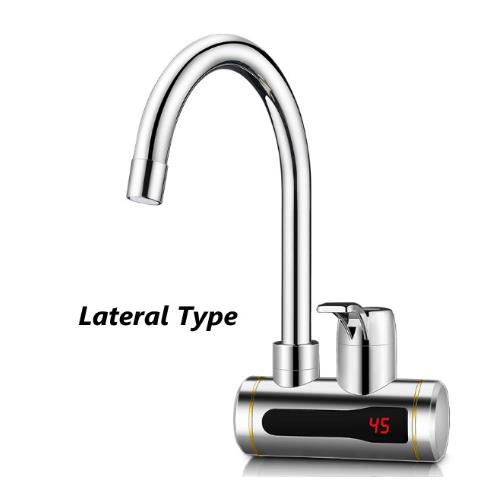 Instant Tankless Electric Water Heater Faucet Kitchen Instant Heating Tap Water Heater with LED Temperature Display: Yellow