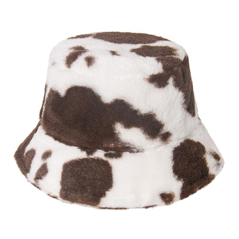 Appa Bucket Hat Hip Hop Lamb Wool Gorros Fishing Cap Fur Bucket Hat Plaid Panama Winter Warm Arrow Symbol Print Appa Bucket Hat: N