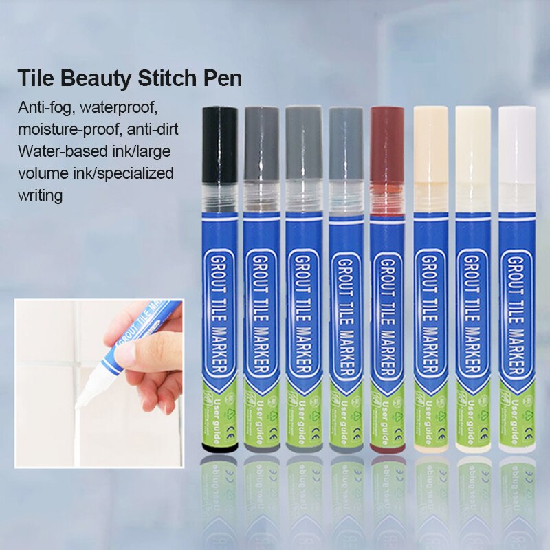 1/3pc Ceramic Tile Grout Paint Marker Tile Gap Repair Pen Tile Beauty Waterproof Decontamination Seam Pens