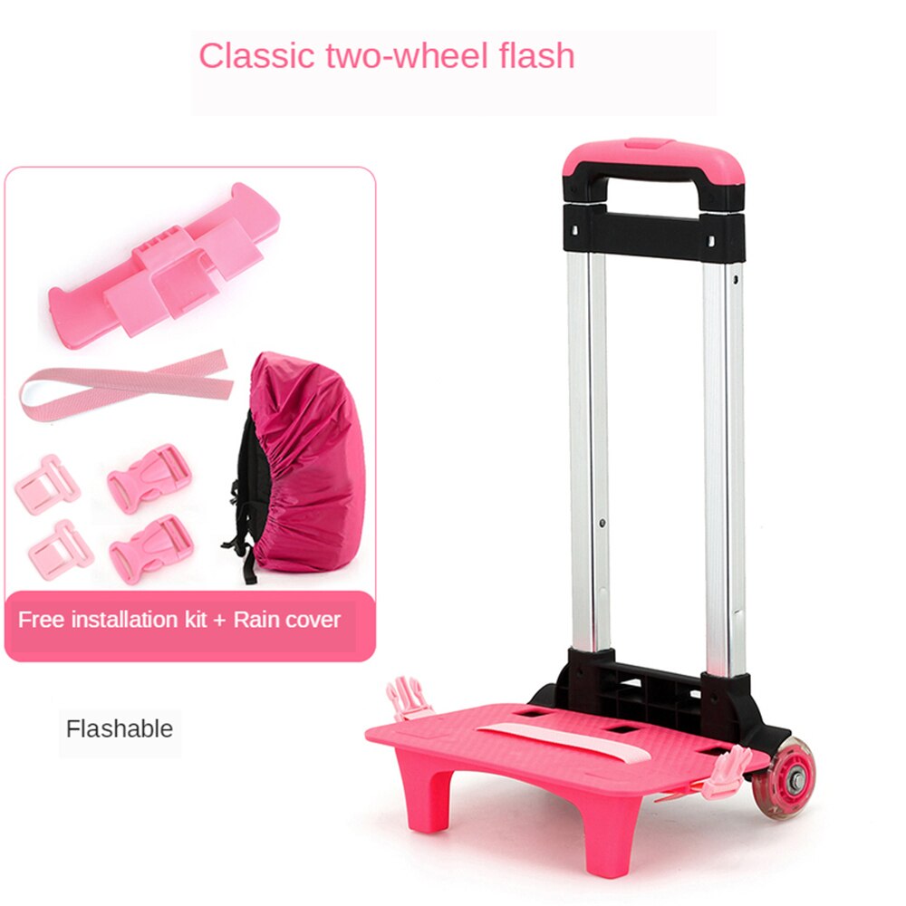 B-LIFE Rolling Backpack Trolley for Girls and Boys Rolling Backpack Bowknot Primary Schoolbag Trolley Bag Wheeled Backpack: O 3