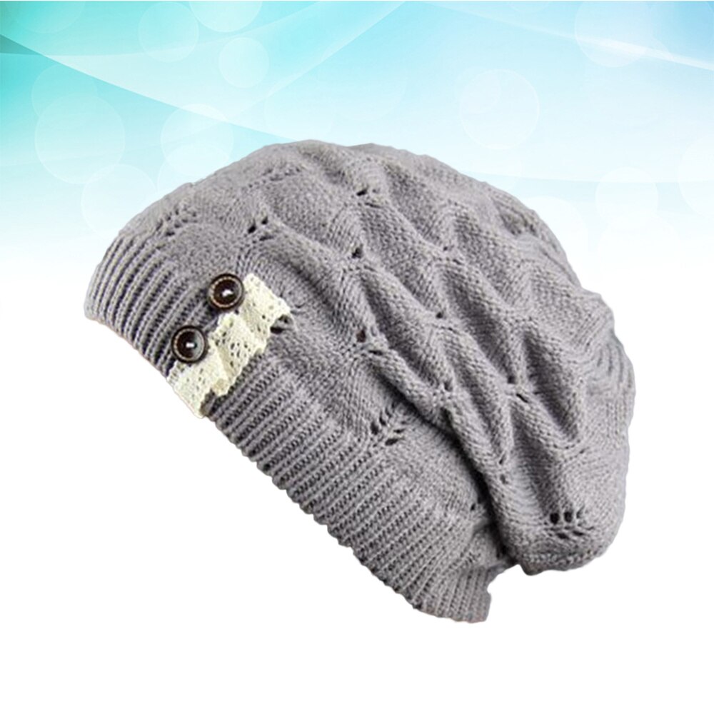 Stijlvolle Winter Hoed Eenvoudige Warmer Cap Koude Bescherming Hoed Creatieve Outdoor Gebreide Hoed Voor Lady Meisjes (Rood): Khaki