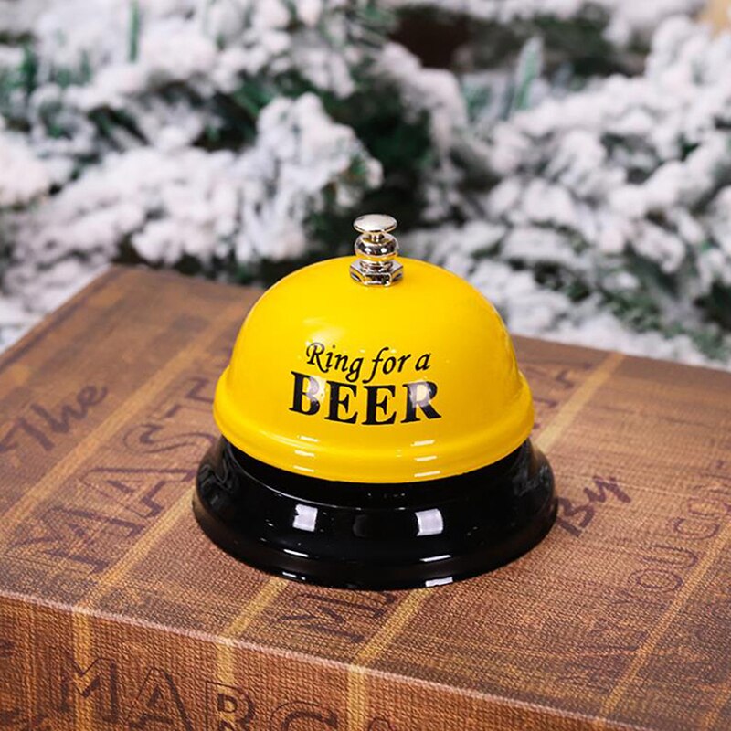 Bell Ring Metal Reception Restaurant Kitchen Bar Service Call Practical Restaurant Timer Hotel Counter Desk: YELLOW