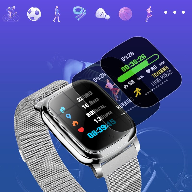 Carkira Smartwatch - Bluetooth 5.0 - Heart Rate & Blood Pressure Monitor - IP67 Waterproof - Fitness Tracker for Android & iOS
