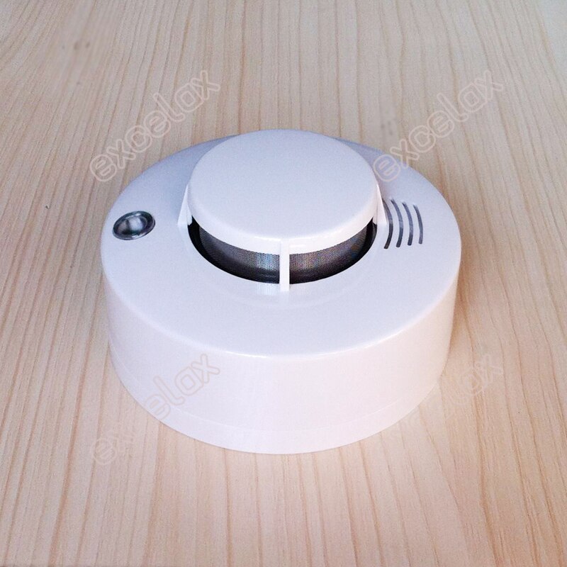 Digital Wired Networking Sound LED Smoke Detector DC Power Detection Sensor Ceiling Mount Home Security Alarm Control Panel Use