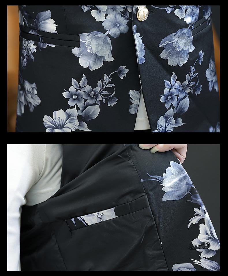 Casual Flower Print Mens Suits Tuxedos Male Jacket Blazer Floral Men Blazer designs