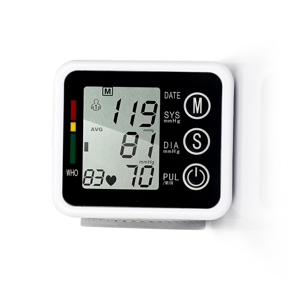 Moniteur de pression artérielle de poignet numérique OLIECO OLI-002R sphygmomanomètre automatique Portable poignet intelligent moniteur de fréquence cardiaque LCD