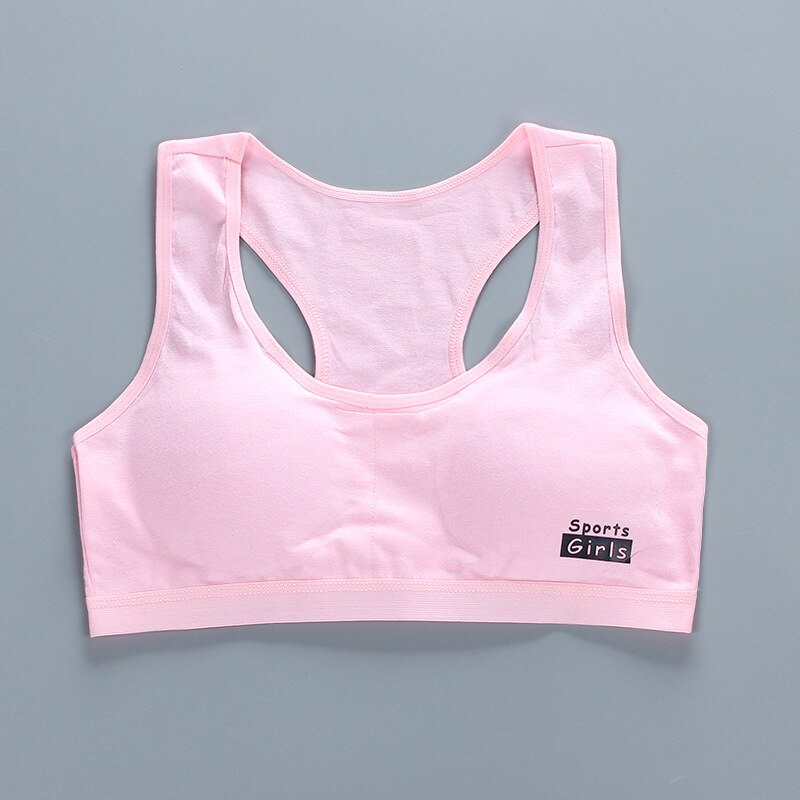Reggiseno per ragazze 13 Teen Crop Top intimo spalle scoperte reggiseni per allenamento sportivo Streetwear Tube Top 8-14Y 10 12 Schoolgirl Gym: Colore rosa