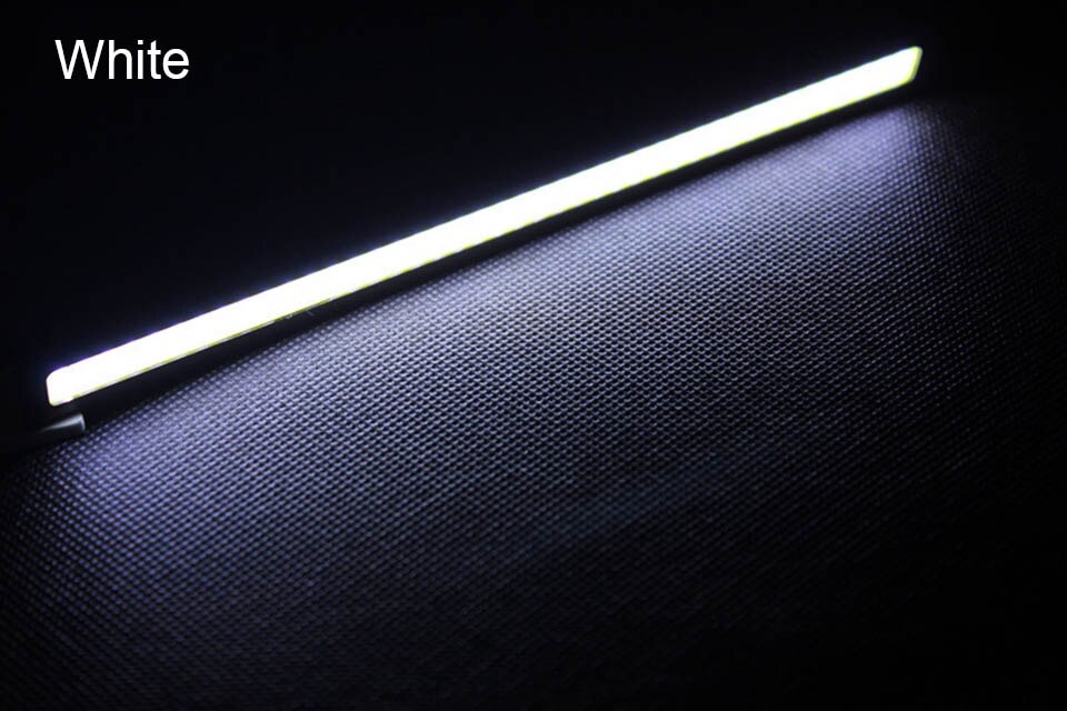 2PCS Universal 17CM Dagrijverlichting 12V Waterdichte Auto COB led Day Light DRL Lamp Auto Werken lichten: WHITE