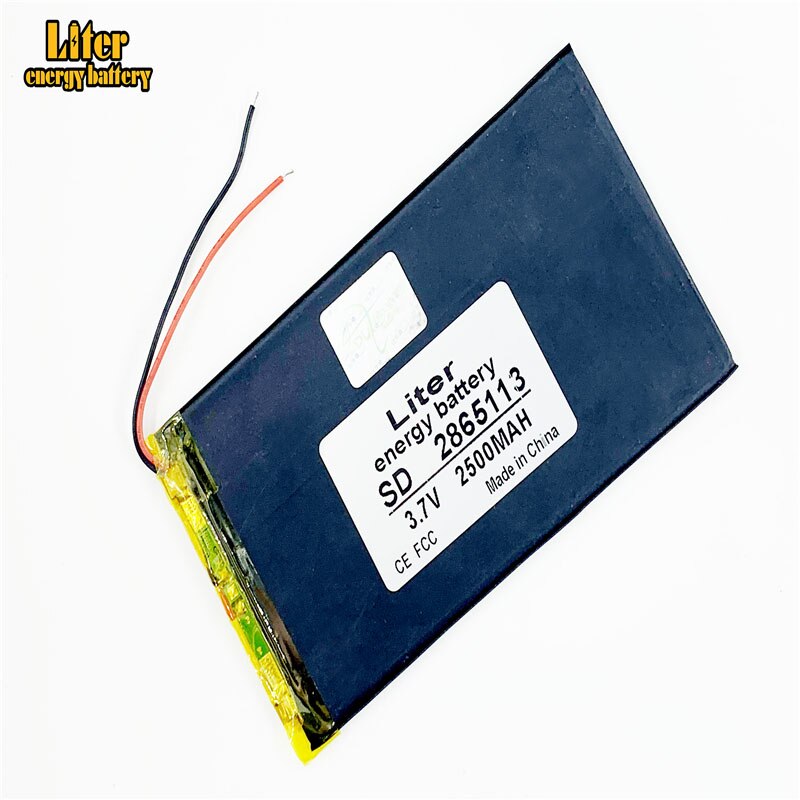3.7V lithium polymer battery 2865113 2500mah mp4 MP5 import slim flat battery