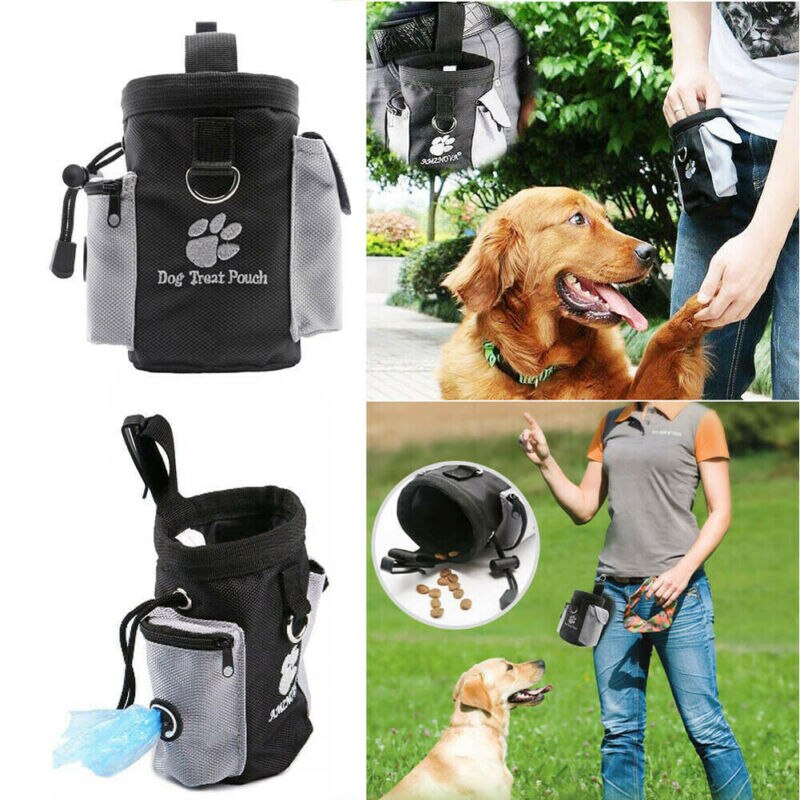 Pets Dog Puppy Obedience Training Treat Bag Feed Bait Food Snack Pouch Belt UK