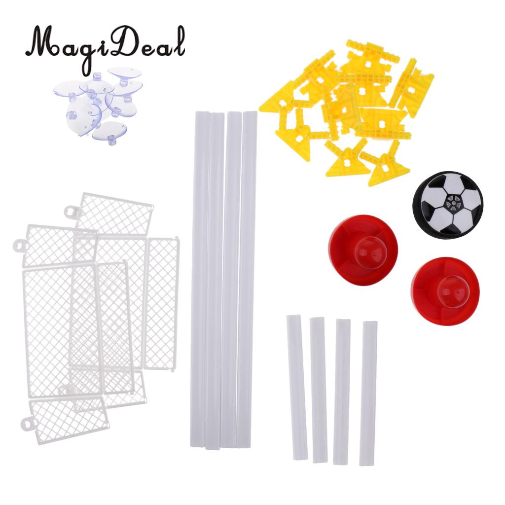 Magideal låve mini lufthockey sveveball innendørs fotball fotball sport lekesett 1 ball  + 2 skyvere  + 2 havn + monteringsutstyr