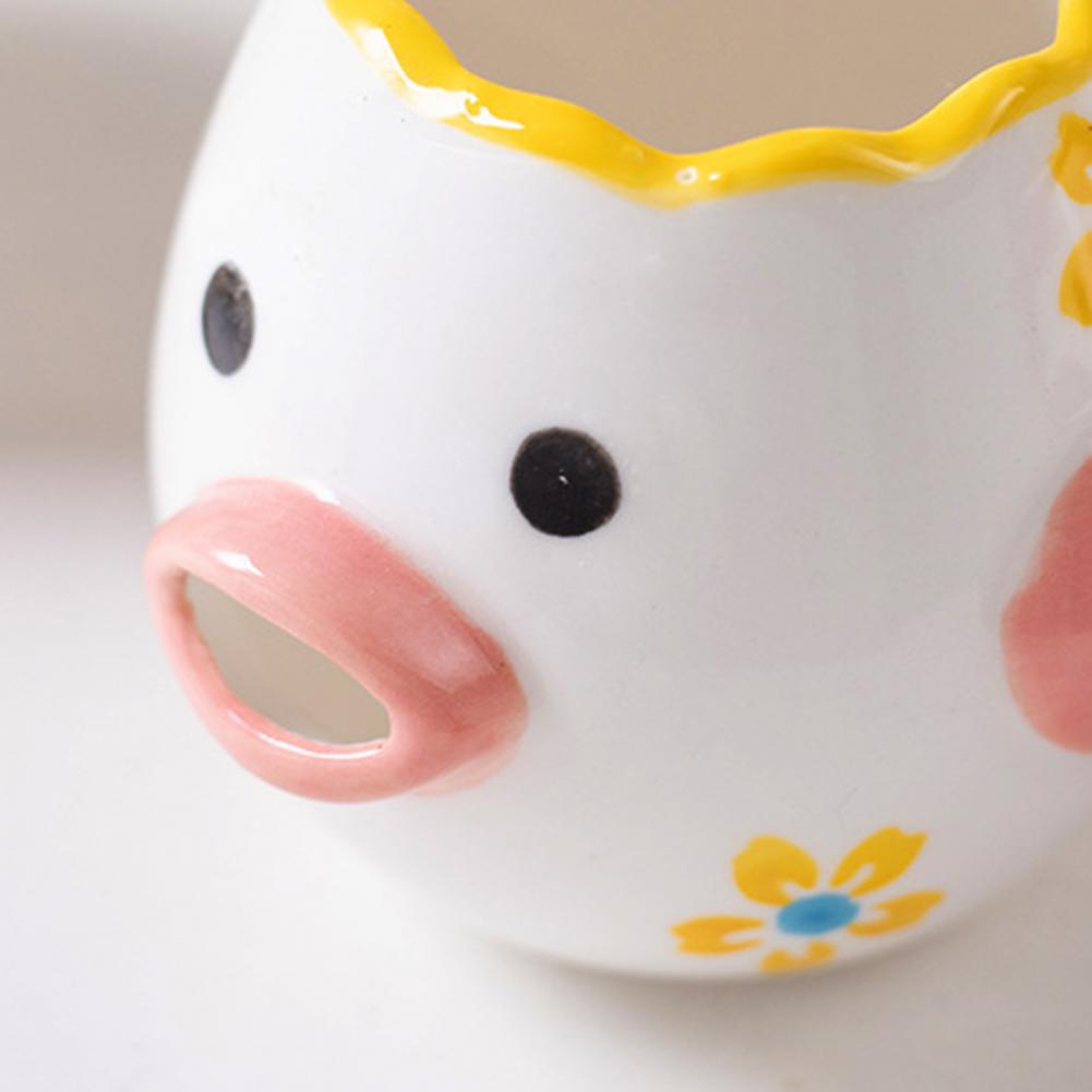 Fun Egg Separator Convenient Oval Beak Ceramic Chicken Shape Yolk Protein Filter Egg Divider
