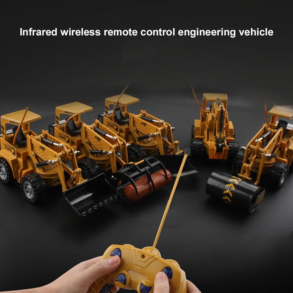 1/24 5ch rc escavadeira de brinquedo, sem fio, controle remoto, engenharia, carro, escavadeira, veículo, crianças, brinquedo, meninos, presente de aniversário
