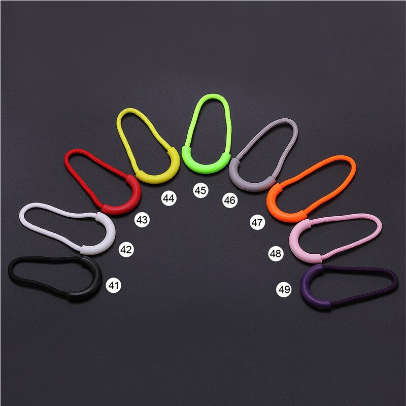 100Pcs Zipper Pull Cord Rope Pullers Zip Puller Replacement Ends Lock Zips Bags Clip Buckle Travel Accessories: random mix 100pcs