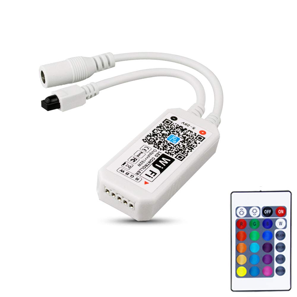 WiFi Wireless LED Smart Controller Alexa Google Home IFTTT Compatible,Working with Android,iOS System,RGBW Strip Lights ST202