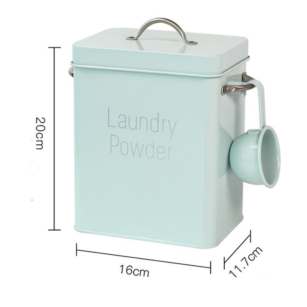 1 PCS Nordic Wind Ins Wind Wash Powder Bucket 3kg Multifunction Household Box Covered Storage Accessories Rice Snacks