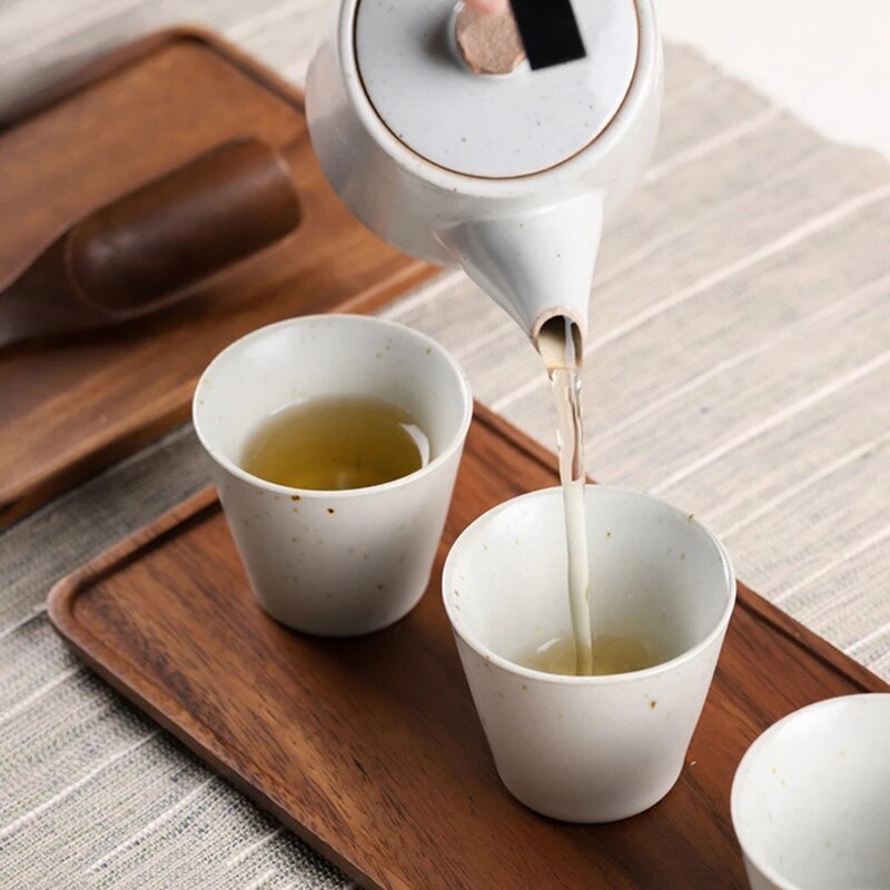 Walnut Wooden Rectangle Storage Trays Tea Cup Teapot Holder Dessert Cake Serving Plate Fruit Snacks Food Organizer Dishes Home