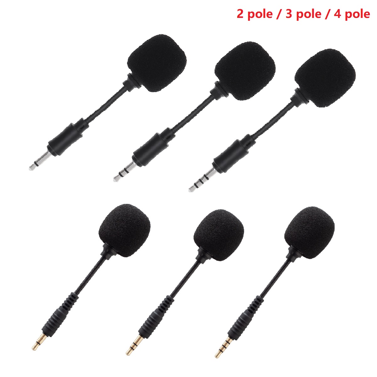 Mini micrófono de 3,5mm, 2 polos/3 polos/4 polos, micrófono Flexible para juegos, pluma para tarjeta de sonido/PC/portátil