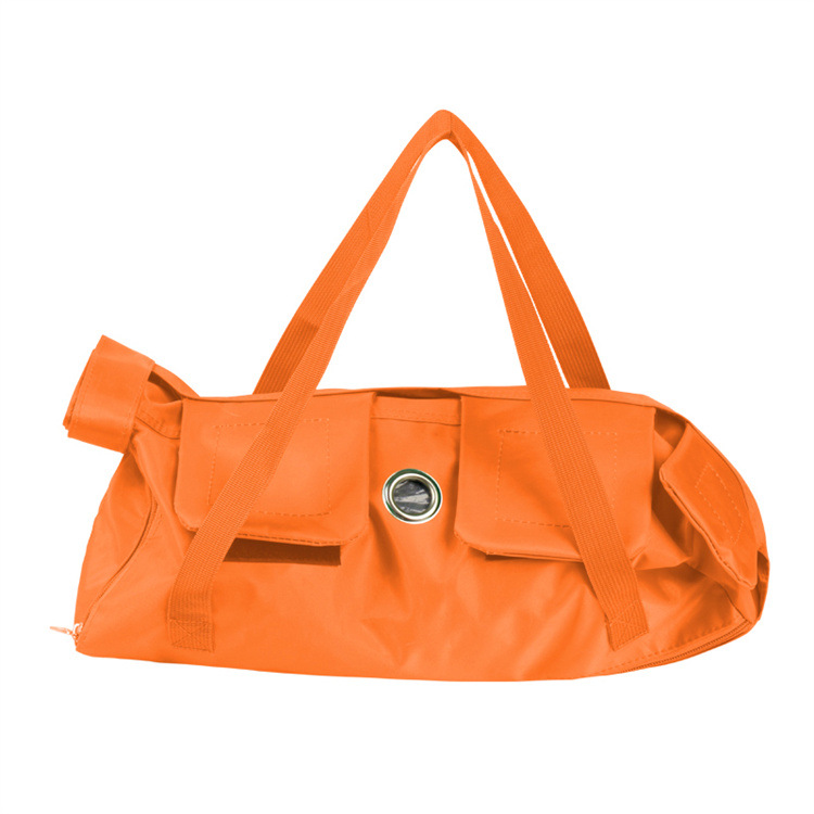 Pet Portable travel Out Bag hospital soft Foldable Cat Backpack Cat Bag Scratching Special Fixed Cat nail injection Bag: L / Orange