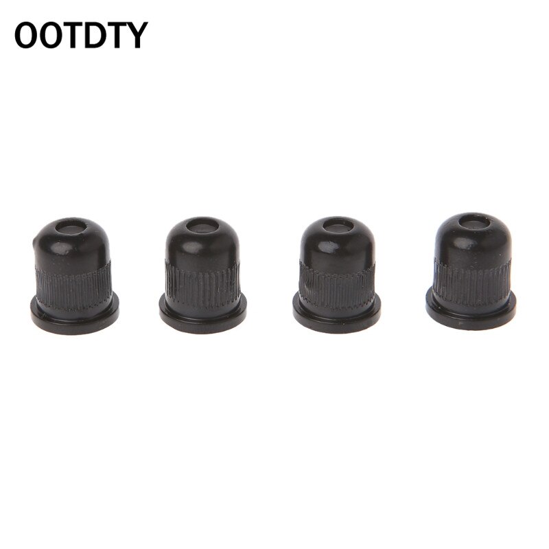 OOTDTY 4 Pcs Electric Bass Guitar String Mounting Ferrules Bushing For Thru Body Parts: Black