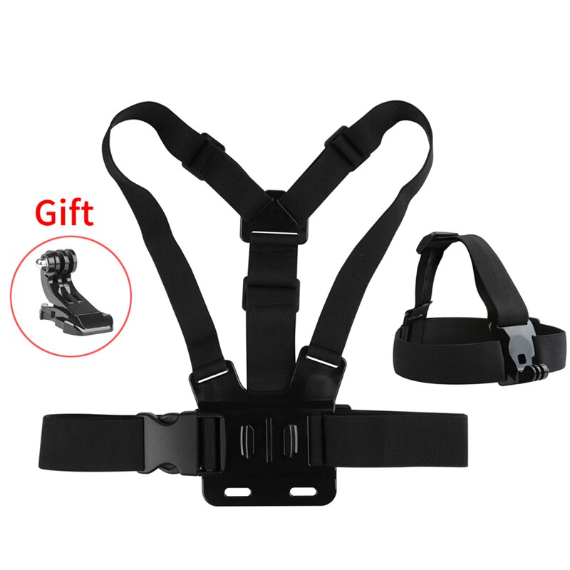 Ensemble de sangle pectorale pour GoPro 9 8 7 6 5 noir 4 Dji Osomo Xiaomi Yi 4K Sjcam Eken Go Pro Hero 8 7 5 accessoire: Strap Set 2