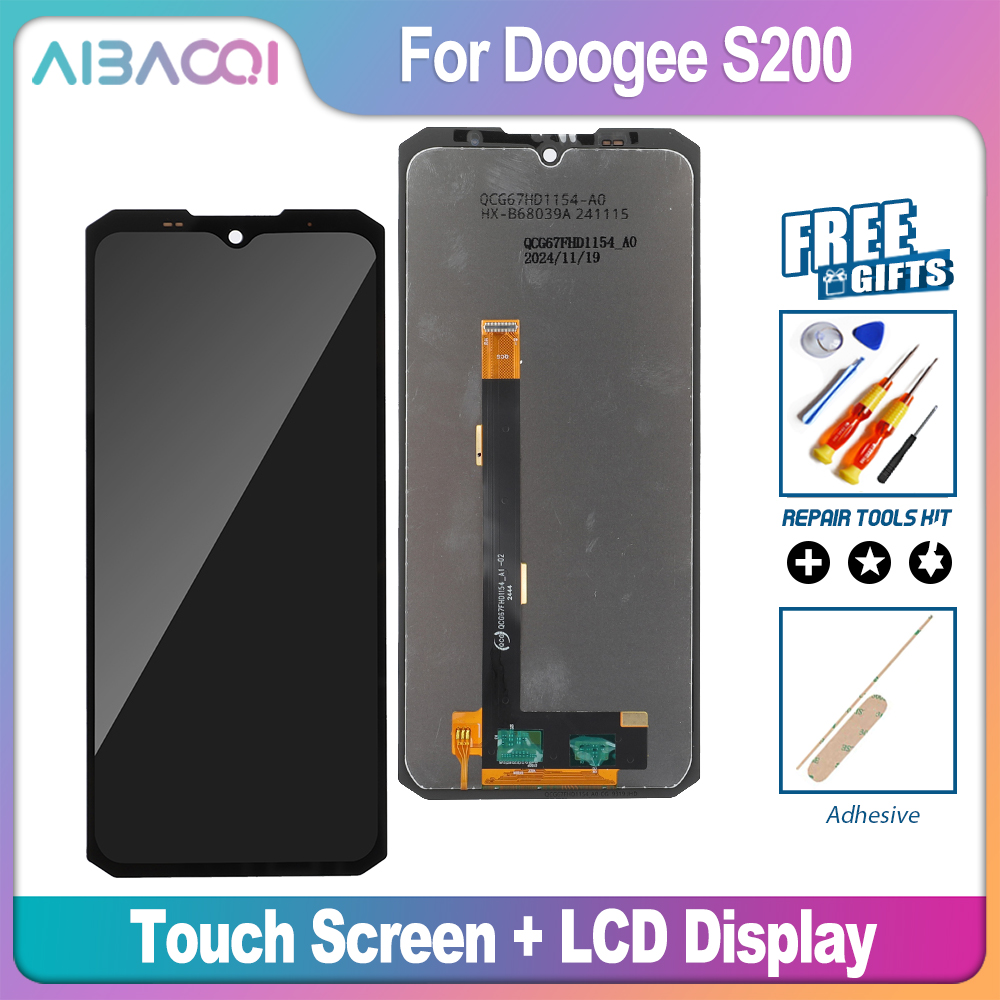 Aibaoqi brandnew display lcd montagem substituição para doogee s200 plus s200x fire 6 max v max pro v max plus s118 telefone: Linho