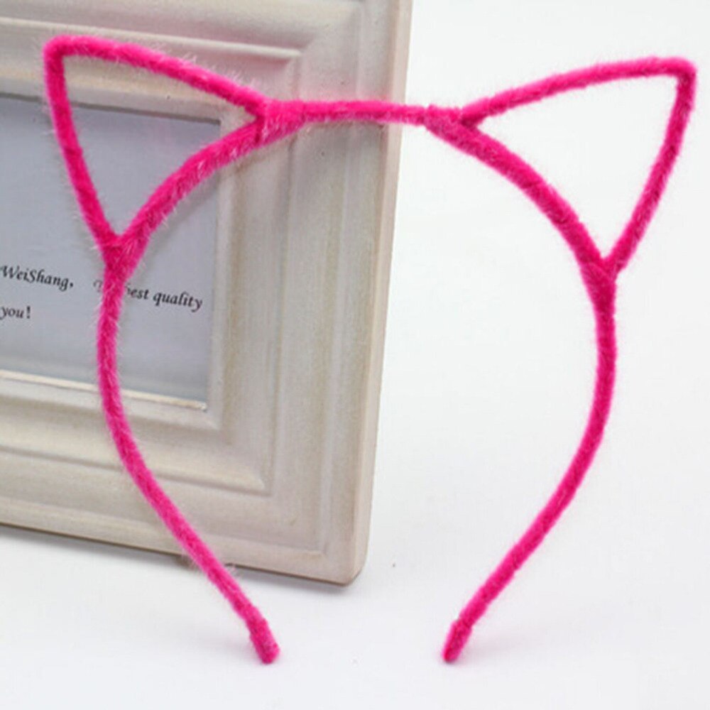 Cat Ear Hair Band Faux Fur Headband Hairbands Fine Hairstyle Decor Furry Hoop Hair Accessories Headwear