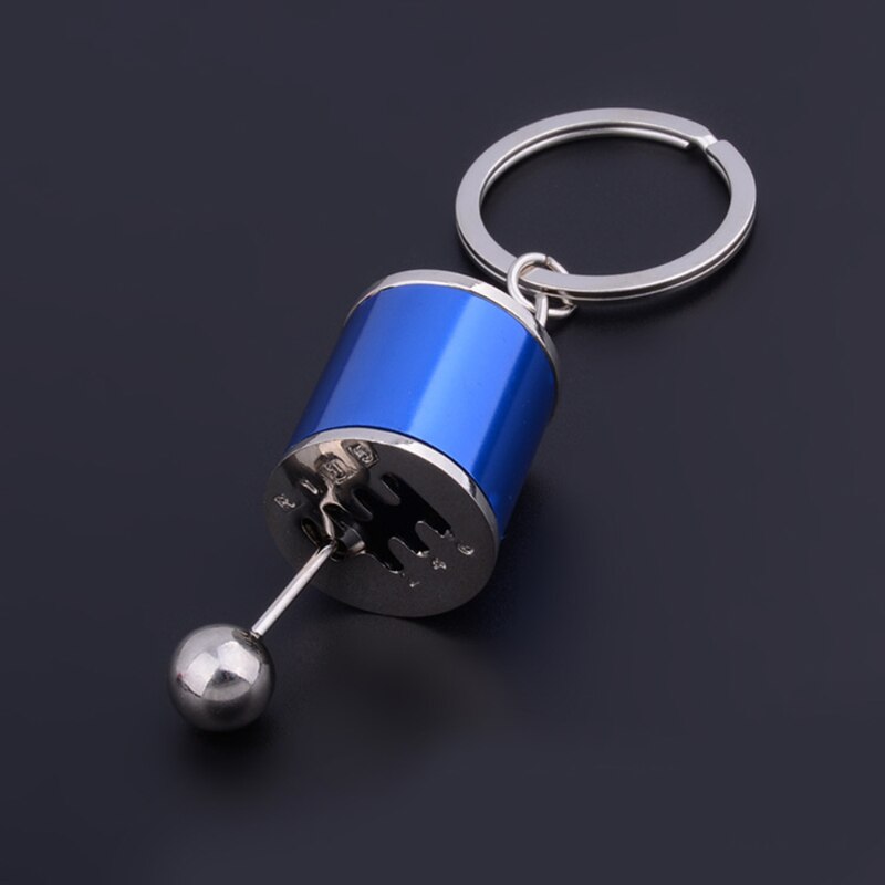 1pc- bils kort växelspaksknopp nyckelring nyckelring nyckelringar shift turbo mini drift nyckelhållare 3 färger: Blå