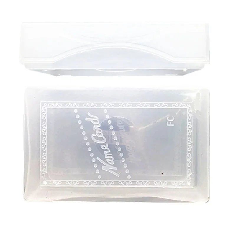 10 Stks/partij Pvc Transparant Wit Visitekaartje Doos Plastic Craft Container 100 Kaarten Houder Opbergdozen Kantoorbenodigdheden