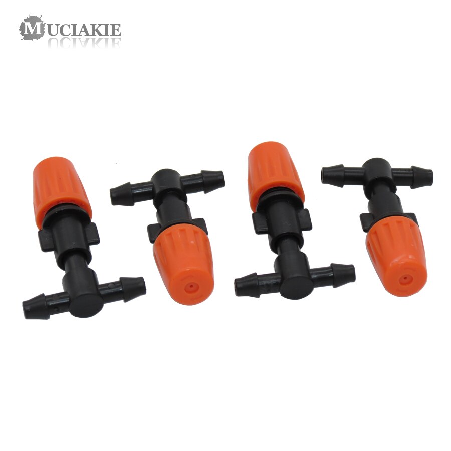 20PCS DIY Garden Irrigation Adjustable Misting Micro Flow For Plant Flower Cooling System 1/4" Mist Misting Nozzle Sprinkler