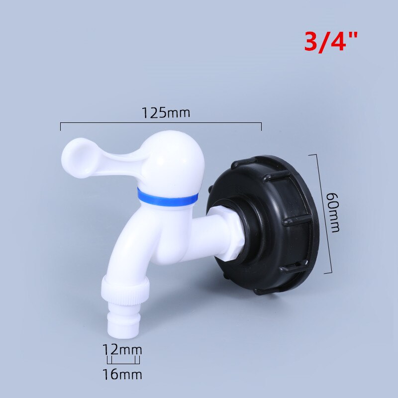S60*6 to 1/2 &quot; 3/4 &quot; vattentank utlopp hink koppling förlängd trädgårdsslang koppling ibc vattentank adapter: 2