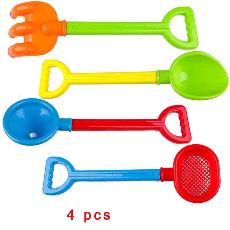 Beach toys for children sand set sand bucket game sea sand rake shovel summer mold baby bath toy outdoor toy: Light yellow