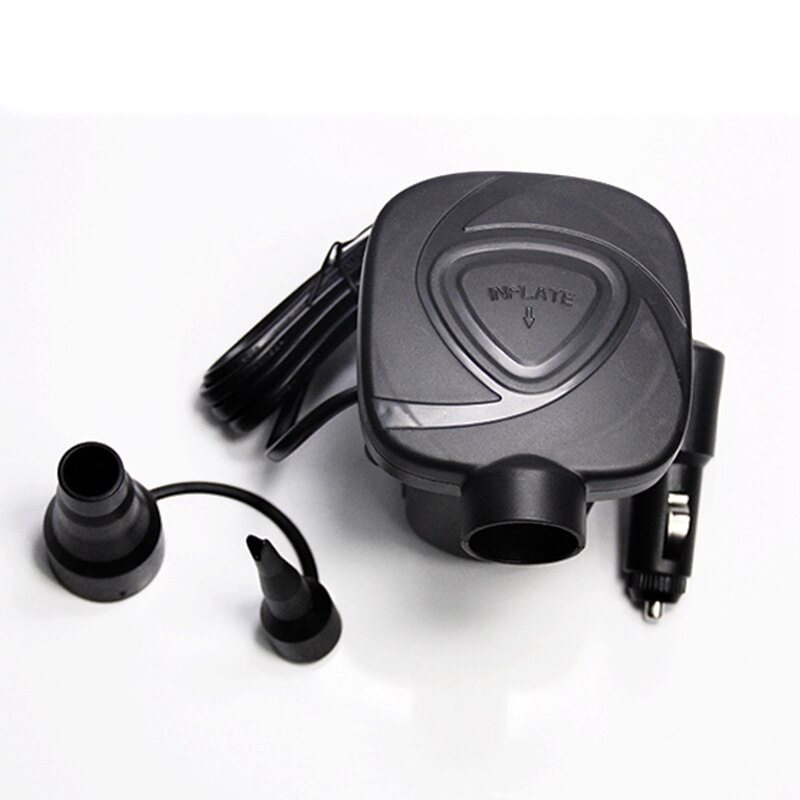 12V DC Electric Air Pump Inflator with 2 Nozzles for Inflatables Mattress Raft Bed Boat Portable Car Air Pump Compressor