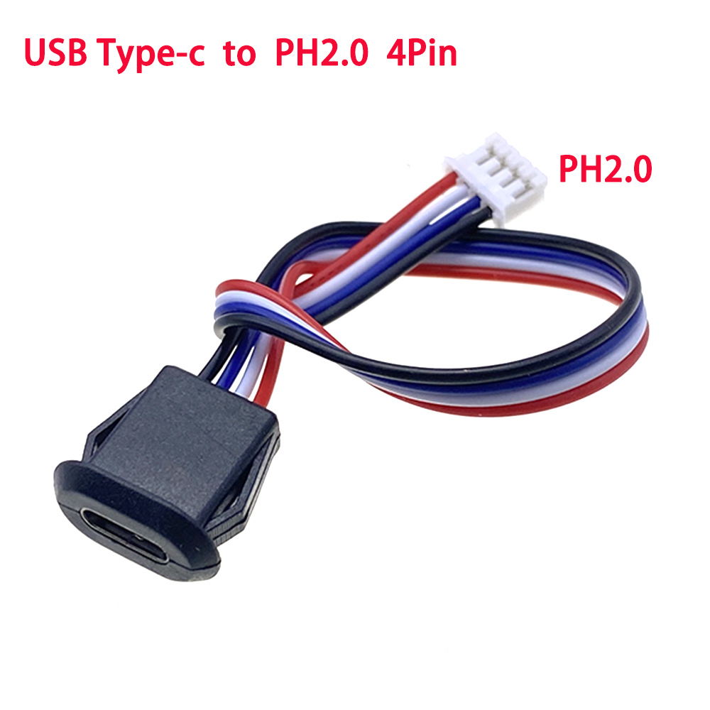 2/4/6P USB-C Connector Type-C Jack Female Type-C With card buckle High Current Fast Charging Jack Port USB-C Charger Plug Socket: Brown / 30-49Pcs