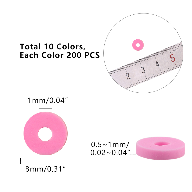 6mm Flat Beads Set Polymer Clay Beads For Jewelry Making With Pearl letter Beads Bracelets Necklace Earring DIY Handmade Craft