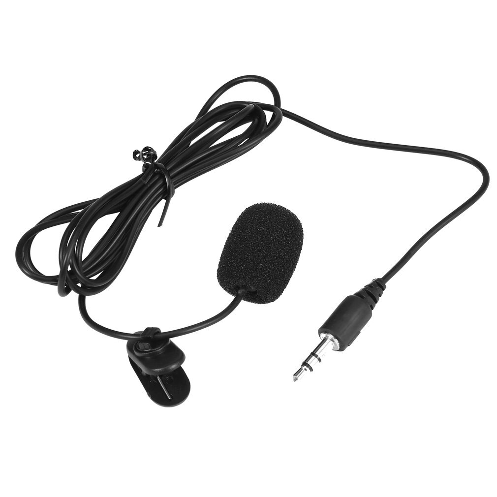 Mini Portable 3.5mm Mini Studio Speech Mic Microphone w/ Clip for PC Desktop Notebook Lectures Teaching Mic Black