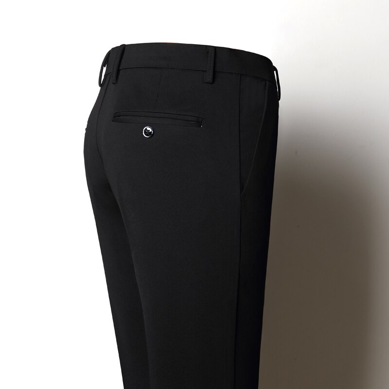 Streetwear stor størrelse jakkesæt bukser herretøj klassiske formelle business casual bukser mandlige slim fit ensfarvet 28-34 36 38