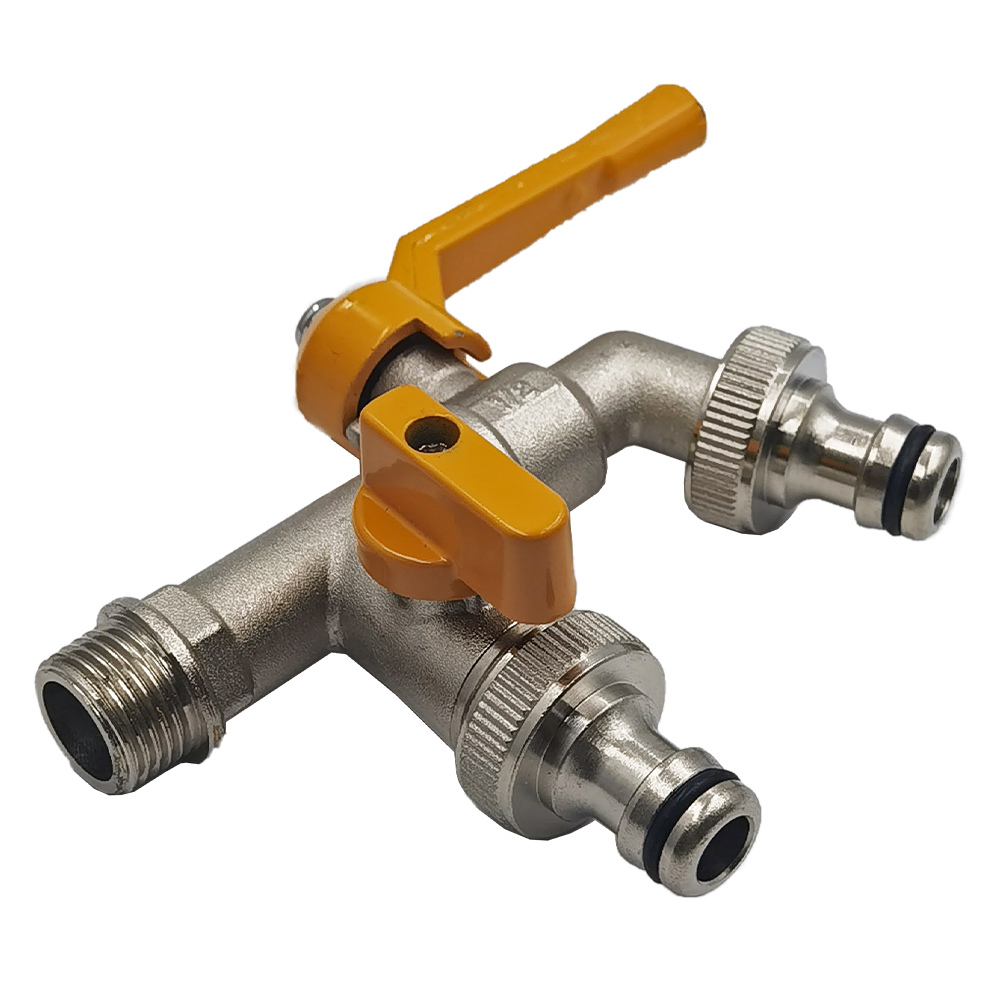Gartenschlauch Wasserhahn Adapter 1/2'' IBC Wassertank Anschluss 2-Wege 1-Wege Bewässerung Durcheinander Wasserhahn gemeinsam Ersatz passend zu Kugelhahn