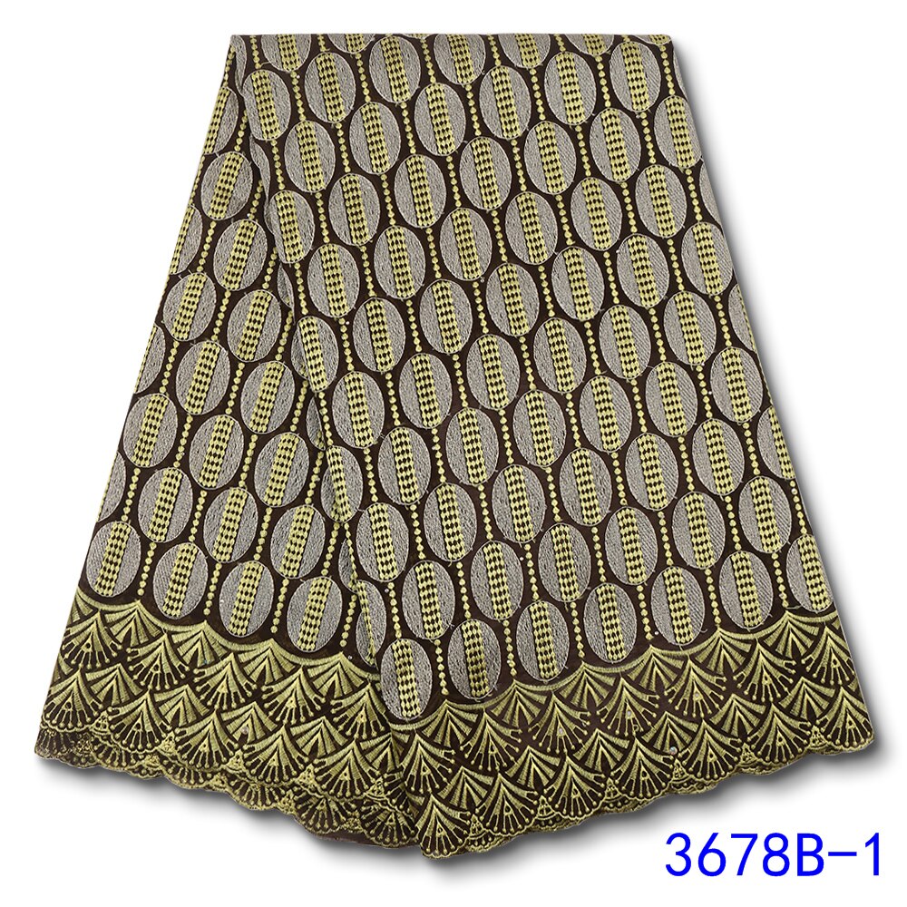 African Dry Cotton Lace Fabric Lace Swiss Voile Laces In Switzerland Nigerian Lace Fabrics Sewing YA3678B-6: Picture 1