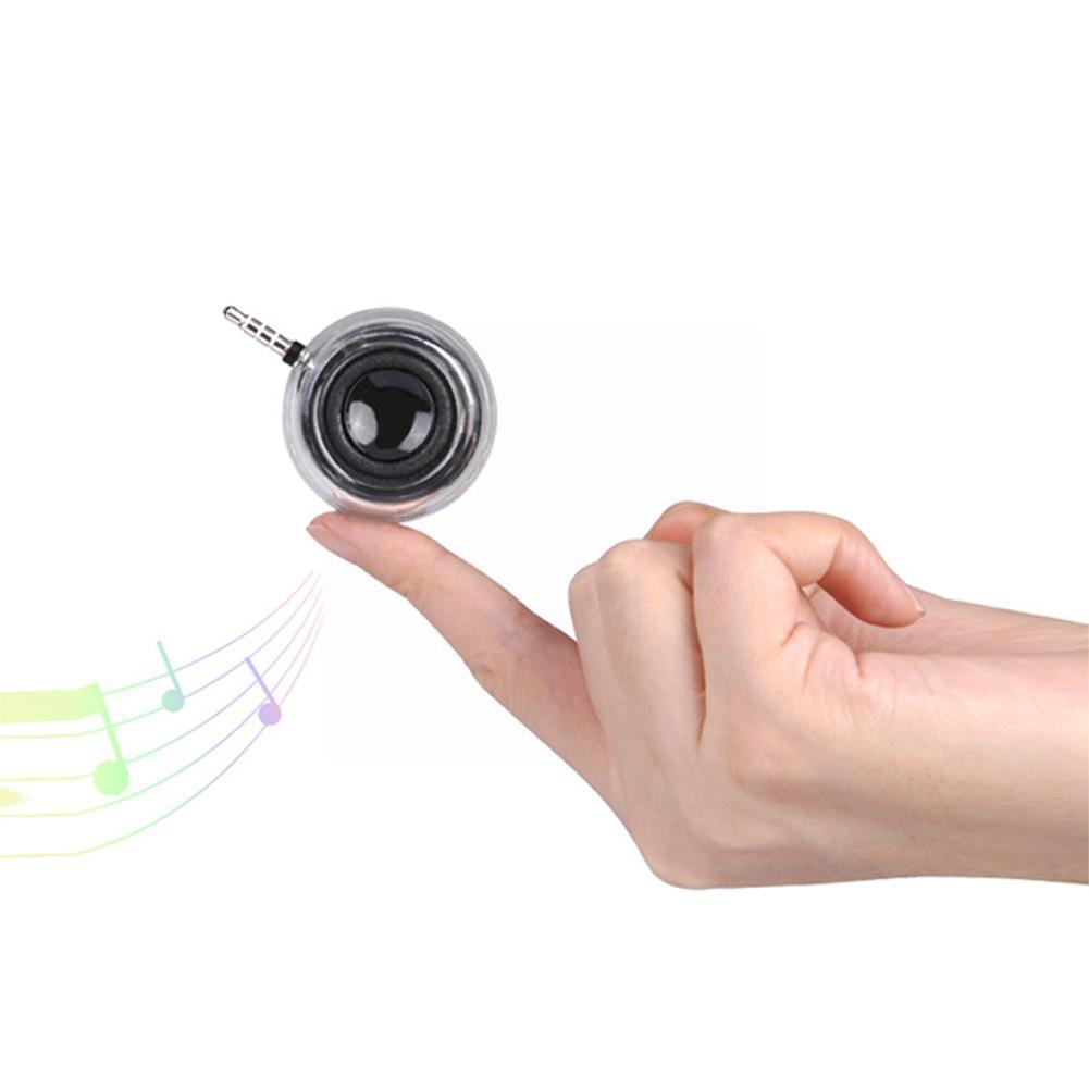 Portable Hifi 3d Surround 3.5mm Aux Audio Jack Mini Wireless Round Shape Powerful Crystal Speaker For Phone Tablet V5m6