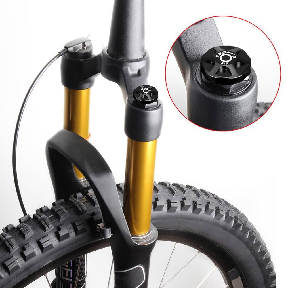 Mtb cykel luft gas ventil dæksel cykel forgaffel hætte stik aluminiumslegering beskyttende skulder dæksel støvhætte cykel tilbehør