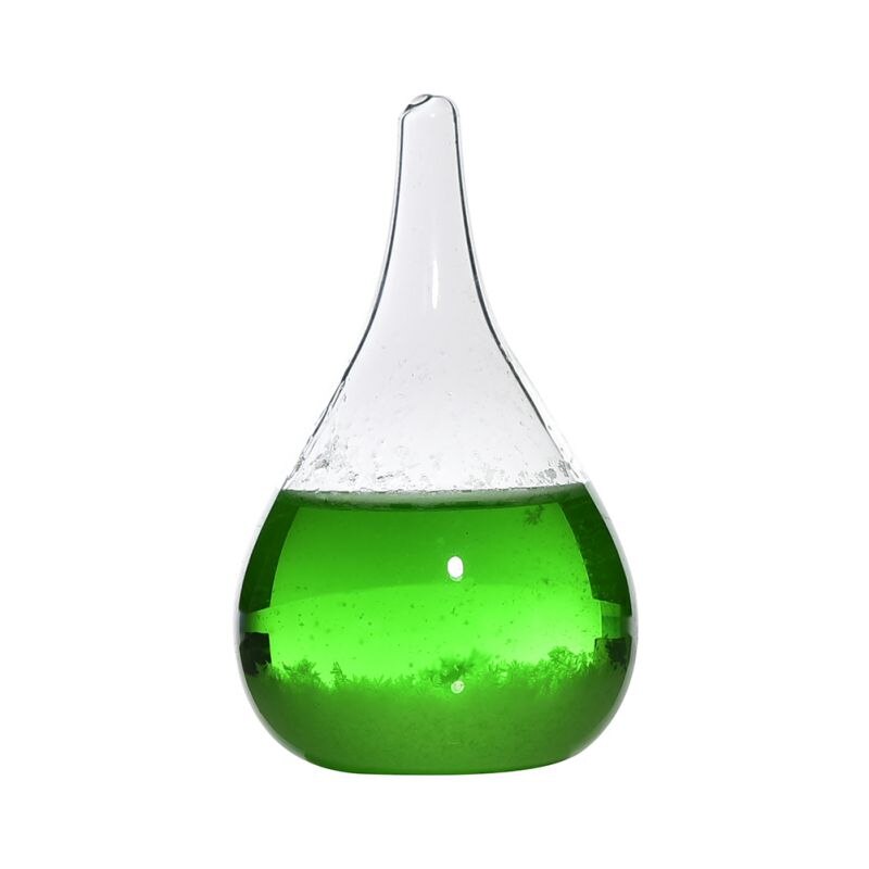 bureau météo prévision goutte d'eau verre bouteille baromètre bouteilles Station météo: green