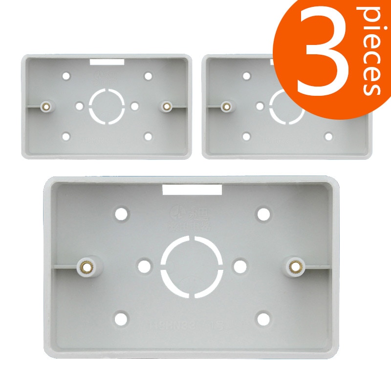 3 pieces Type 118 American Italian type of power supply double socket junction box 118-01