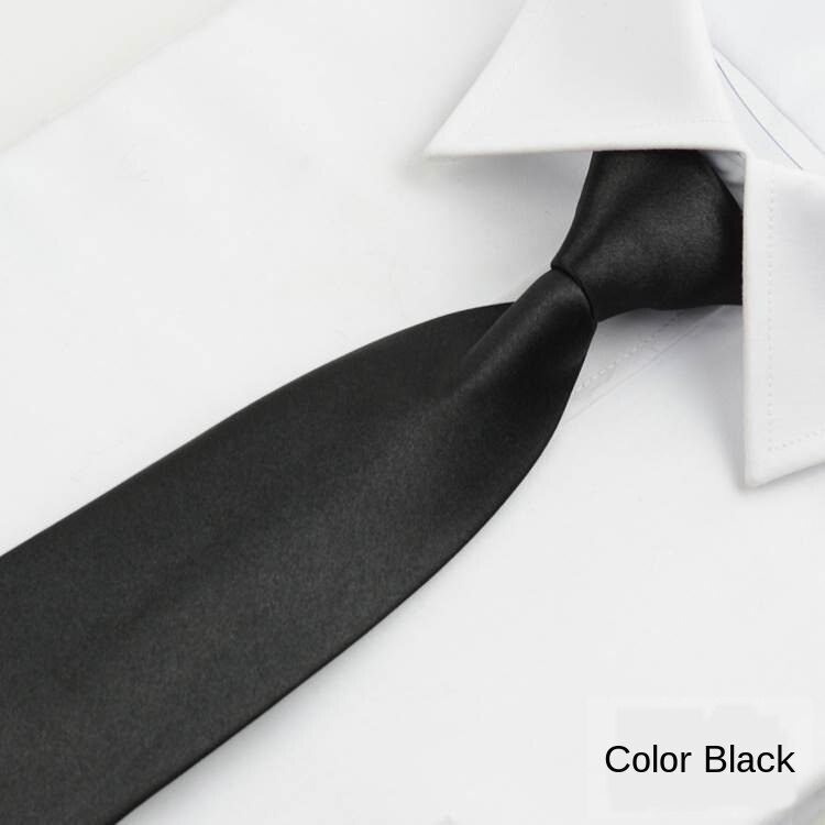 Slips mænds s 8cm lynlås slips formel forretning blank mørkeblå & rød studiekarriere bryllup let at trække: -en