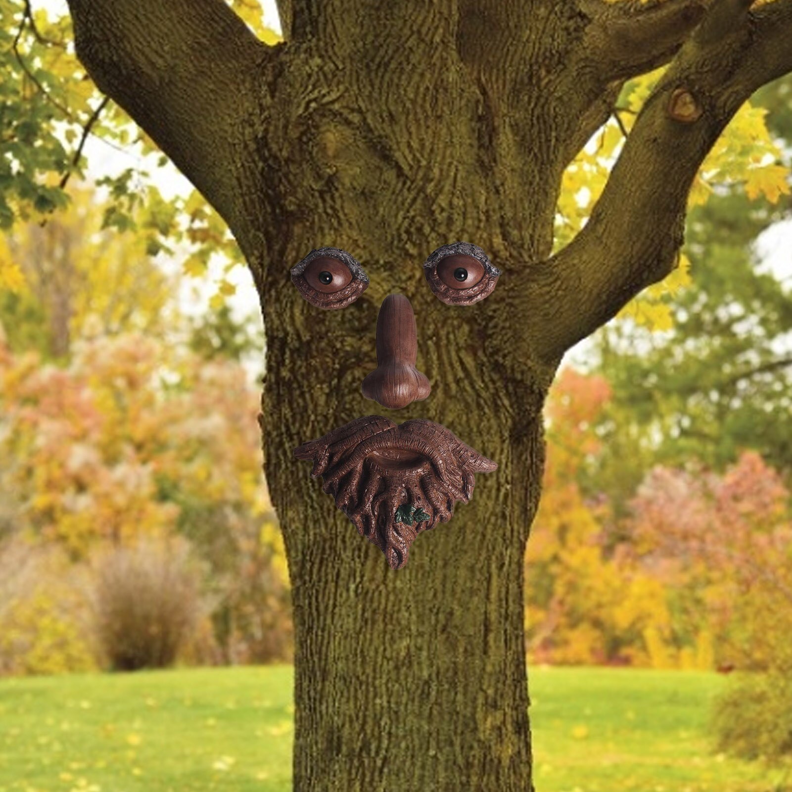Old Man Tree Hugger Garden Peeker Yard Tree Sculpture Outdoor Art Funny Old Man Tree Face Whimsical Home Wall Decoration