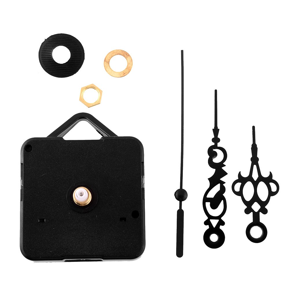 Silent Retro Classic Quartz Clock Movement Wall Clocks Replacement Part with Black Hands DIY Parts Set Kit