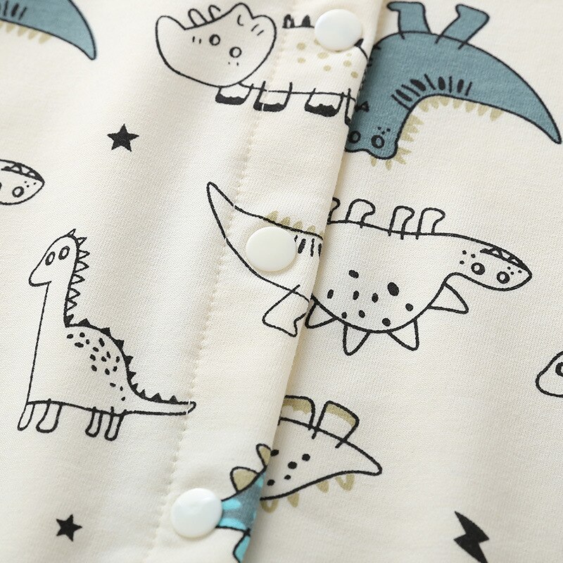 Carter niño pequeño primavera y otoño bebé niño y niña dibujos animados dinosaurio mono de manga larga