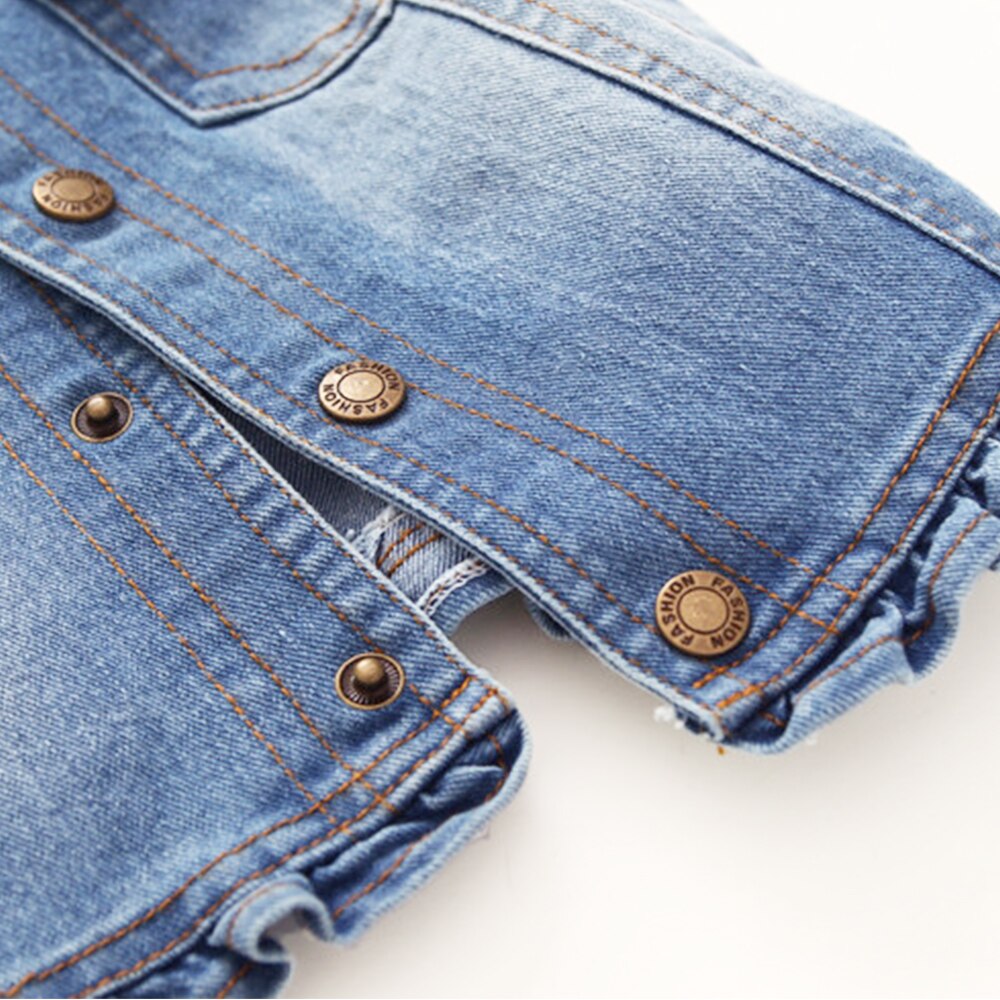 Mudkingdom Little Girls Denim Jeans Denim gilet senza maniche capispalla moda primavera autunno top abiti da ragazza giacche per bambini