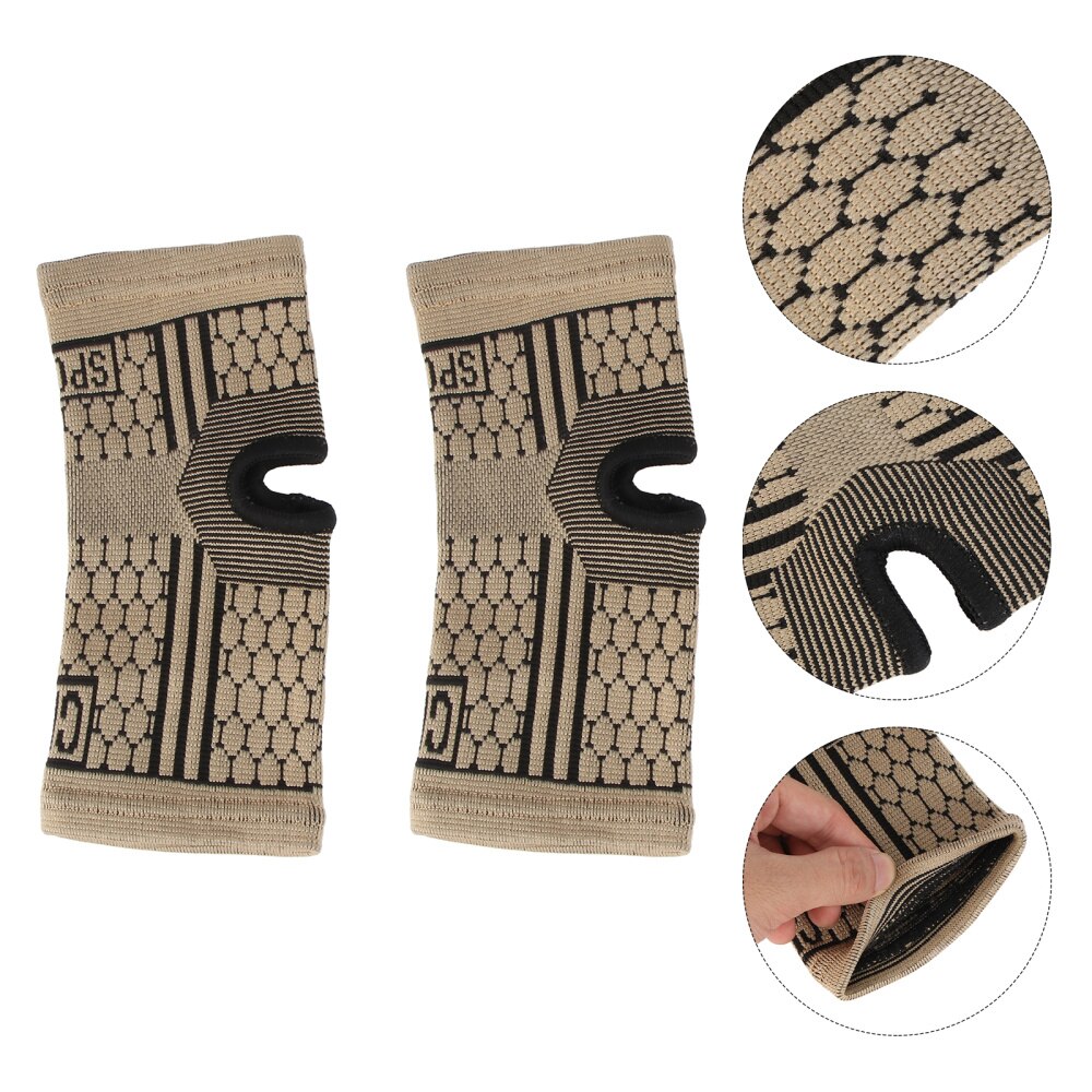 2pcs Man Woman Sports Ankle Protector Knitted Ankle Care Sleeve for Exercising Running Fitness Basketball (Free Size Ski